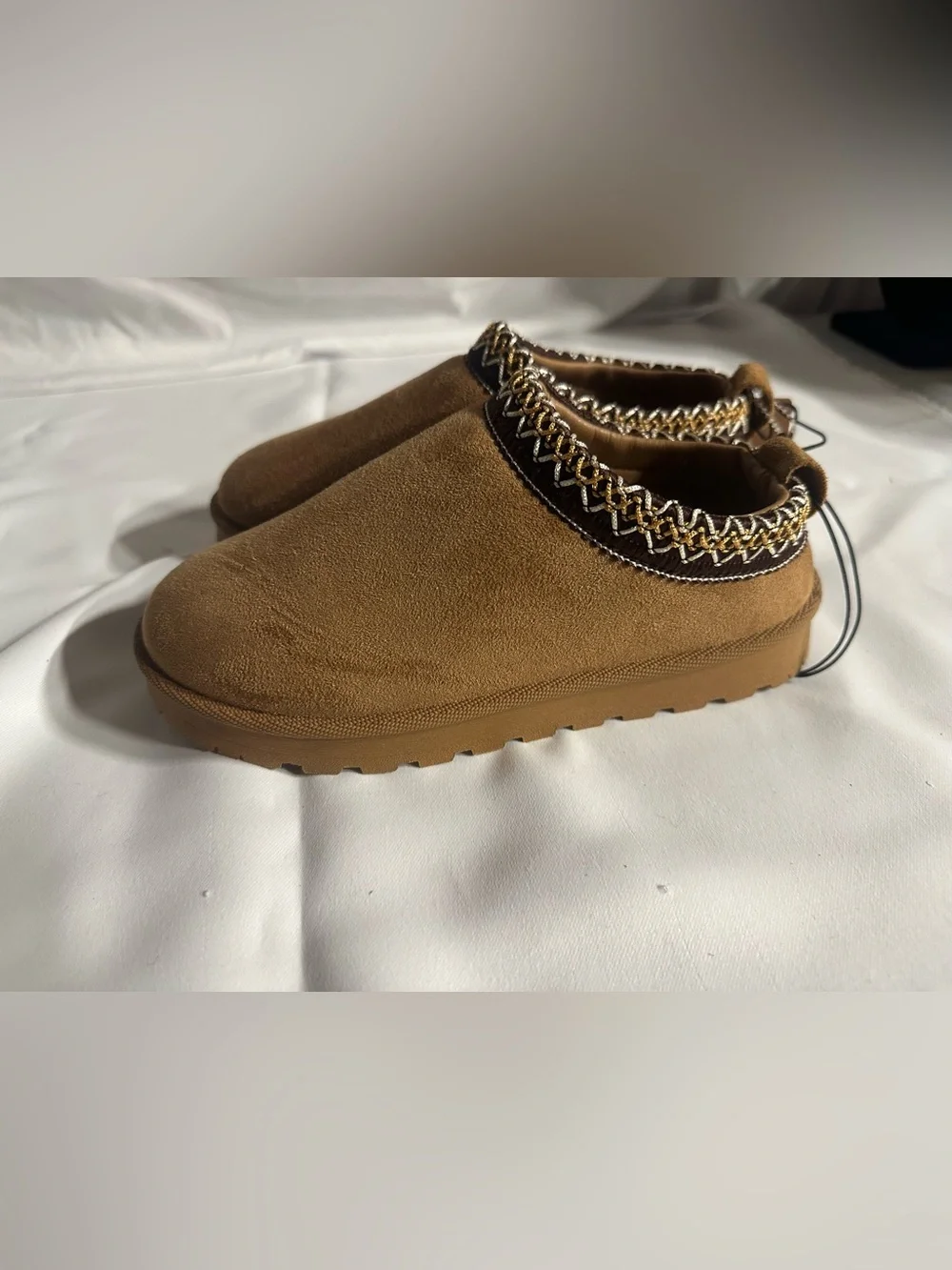 Kids Suede Slip-On Shoes in Chestnut Brown